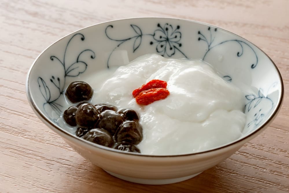 もっちり白プリン（タピオカ添え）